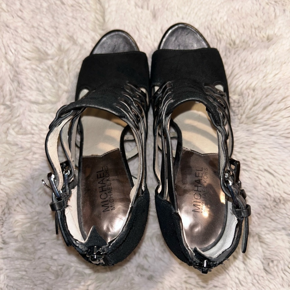 Michael Kors Black Strappy Heels - Picture 4 of 5